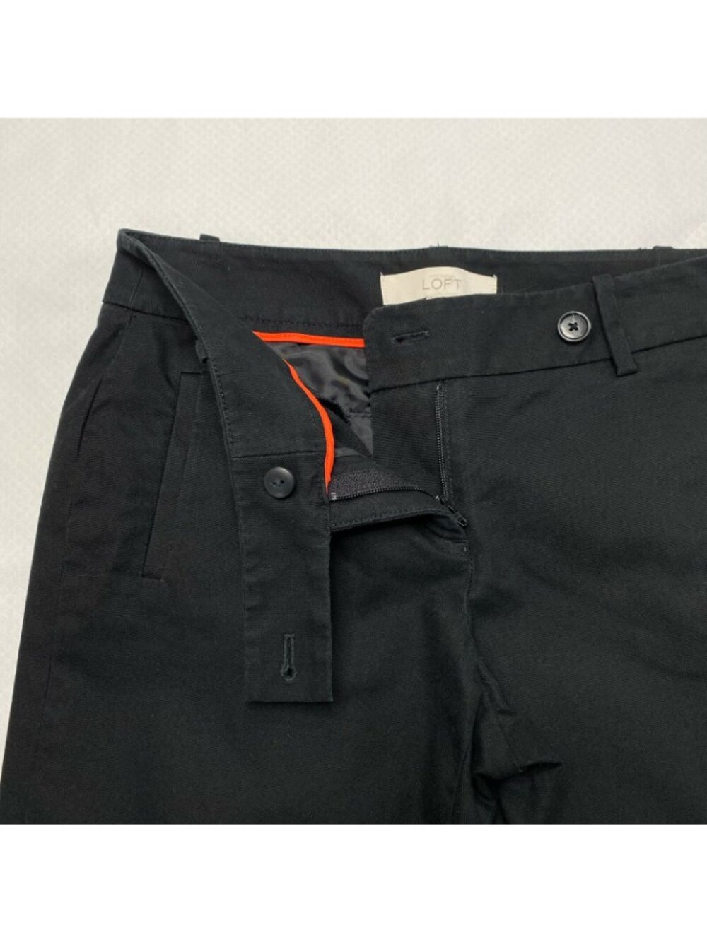 Ann Taylor Loft Black Marisa Petite 2P Straight-Leg Dress Pants Womens Work Trou - Picture 5 of 13